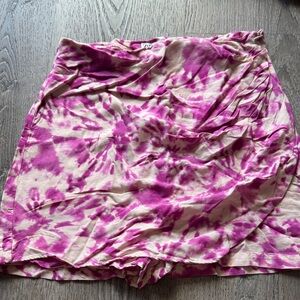Pink and Cream Tie-Dye Short